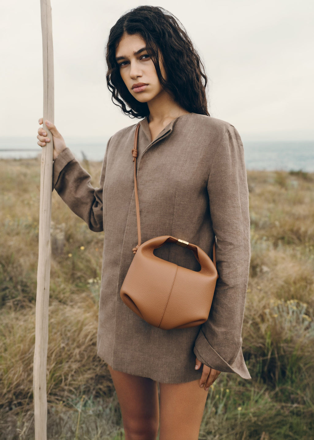 Handbag - Textured Camel