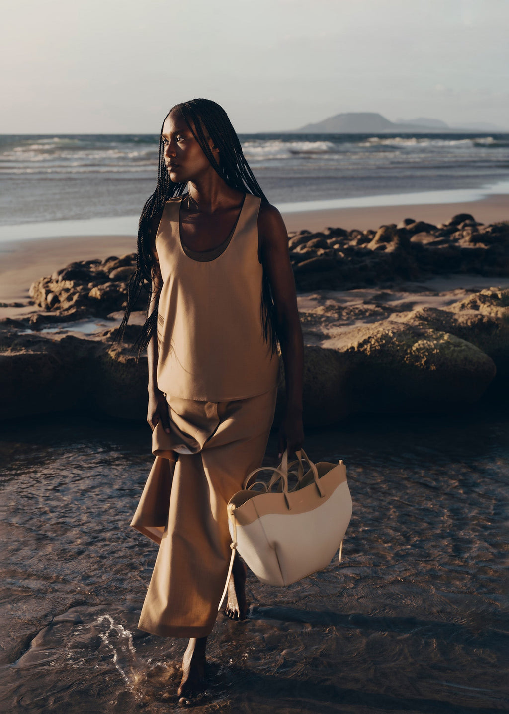 Handbag - Beige Canvas