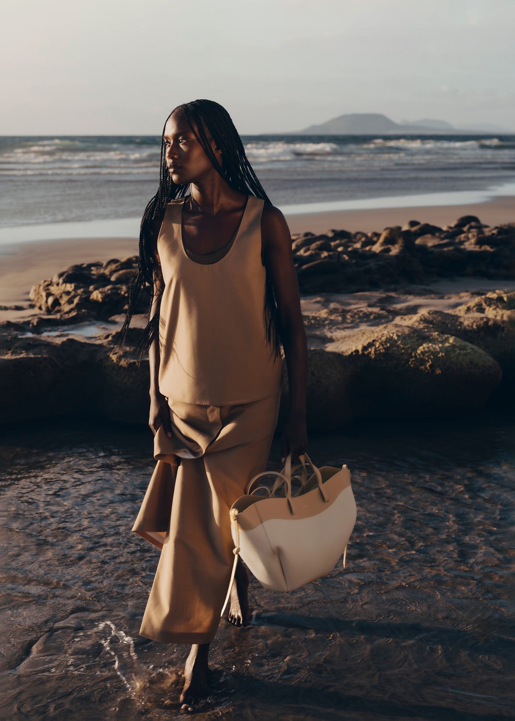 Handbag - Beige Canvas