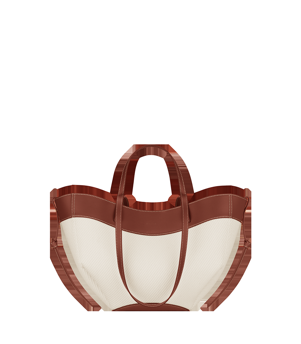 Mini Handbag - Cognac Canvas