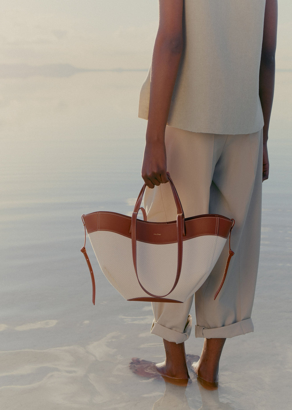 Mini Handbag - Cognac Canvas