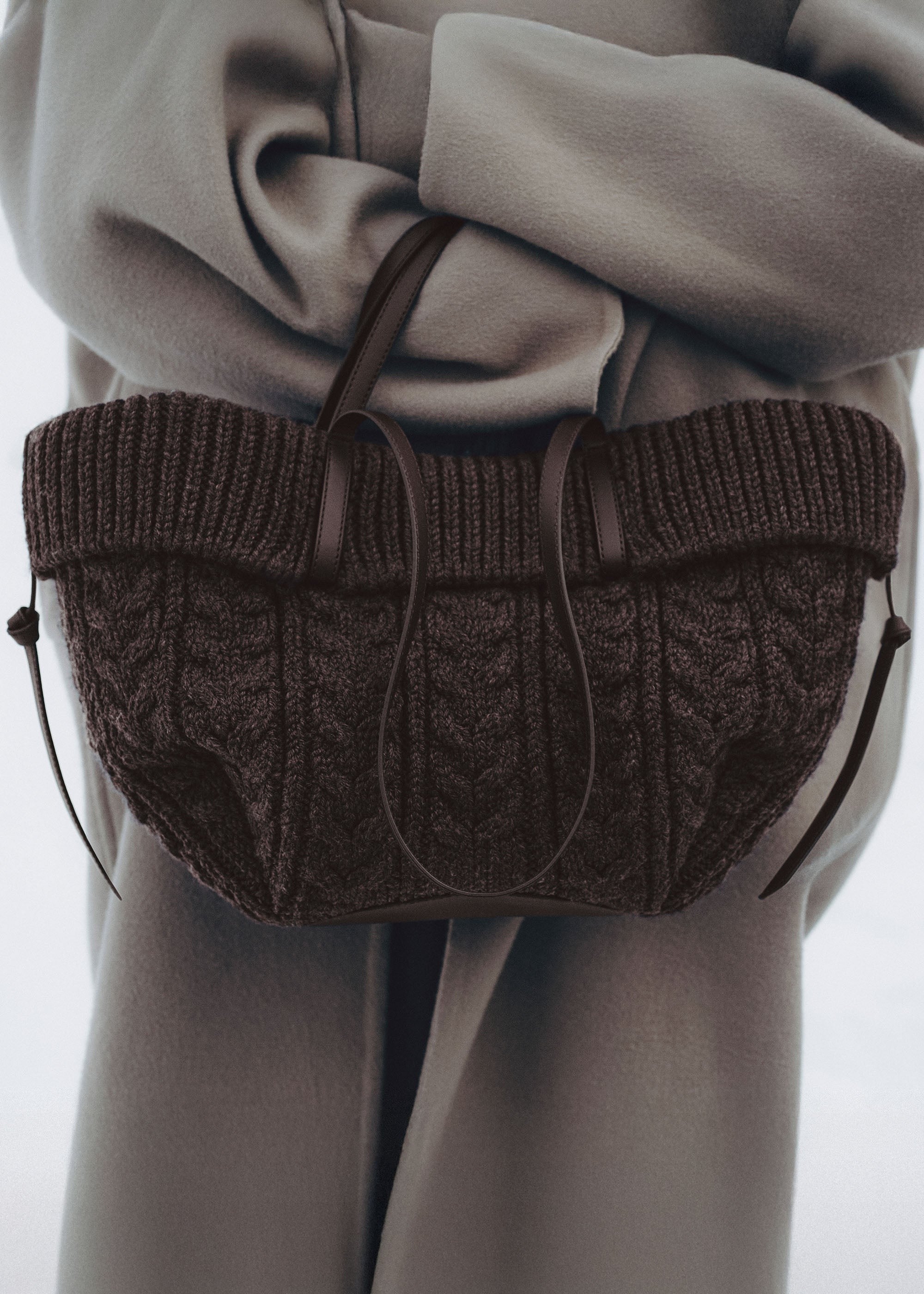 Mini Handbag - Merino Ebony