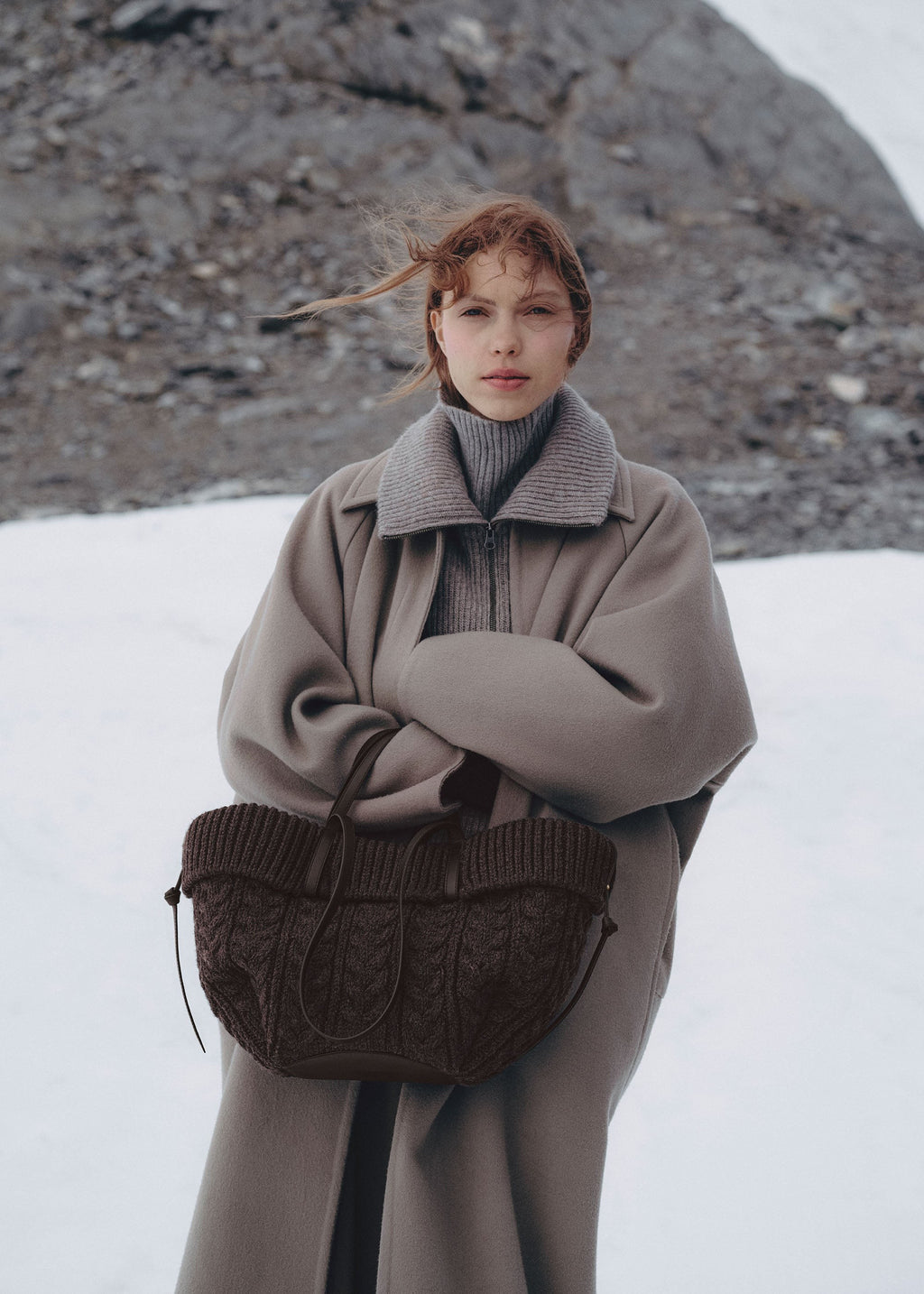 Mini Handbag - Merino Ebony