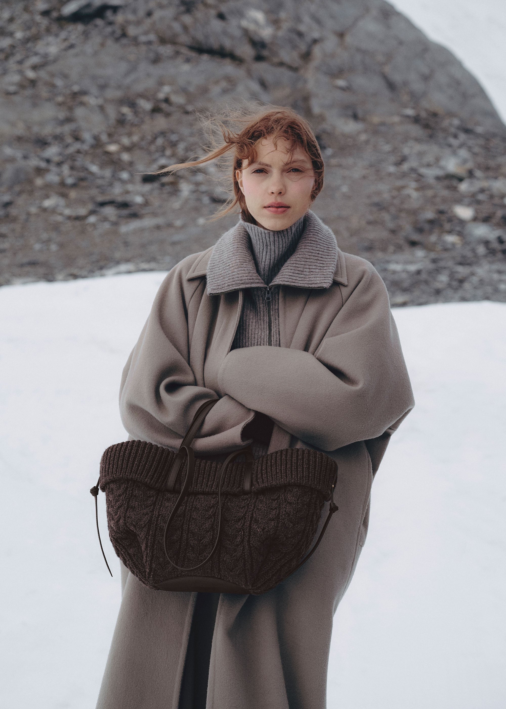 Mini Handbag - Merino Ebony