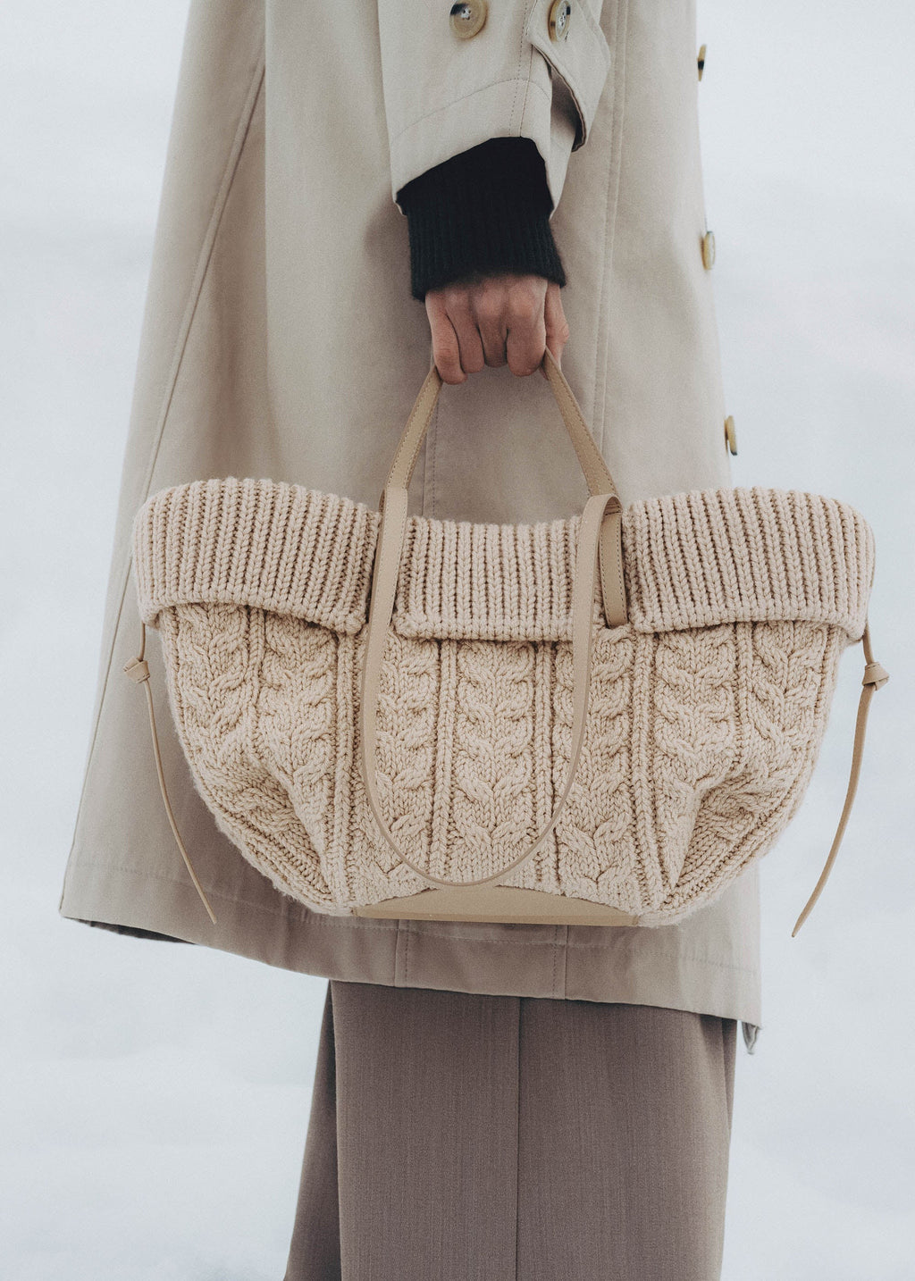 Mini Handbag - Merino Ecru