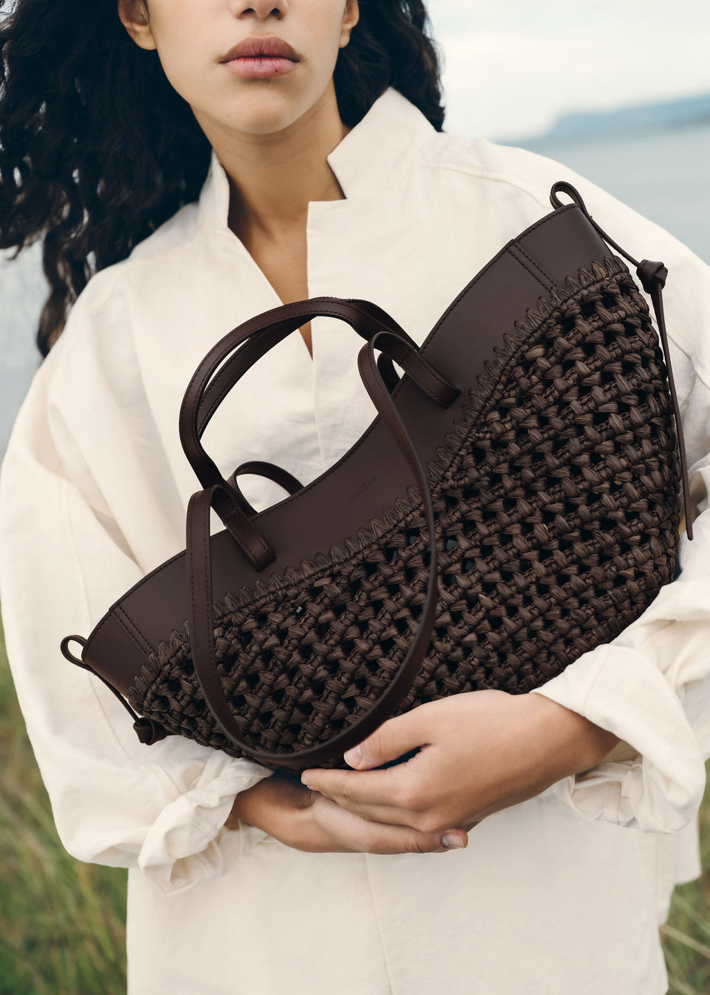 Mini Handbag - Raffia Ebony
