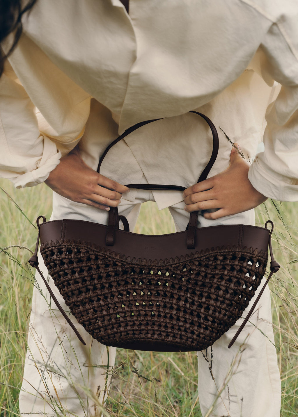 Mini Handbag - Raffia Ebony