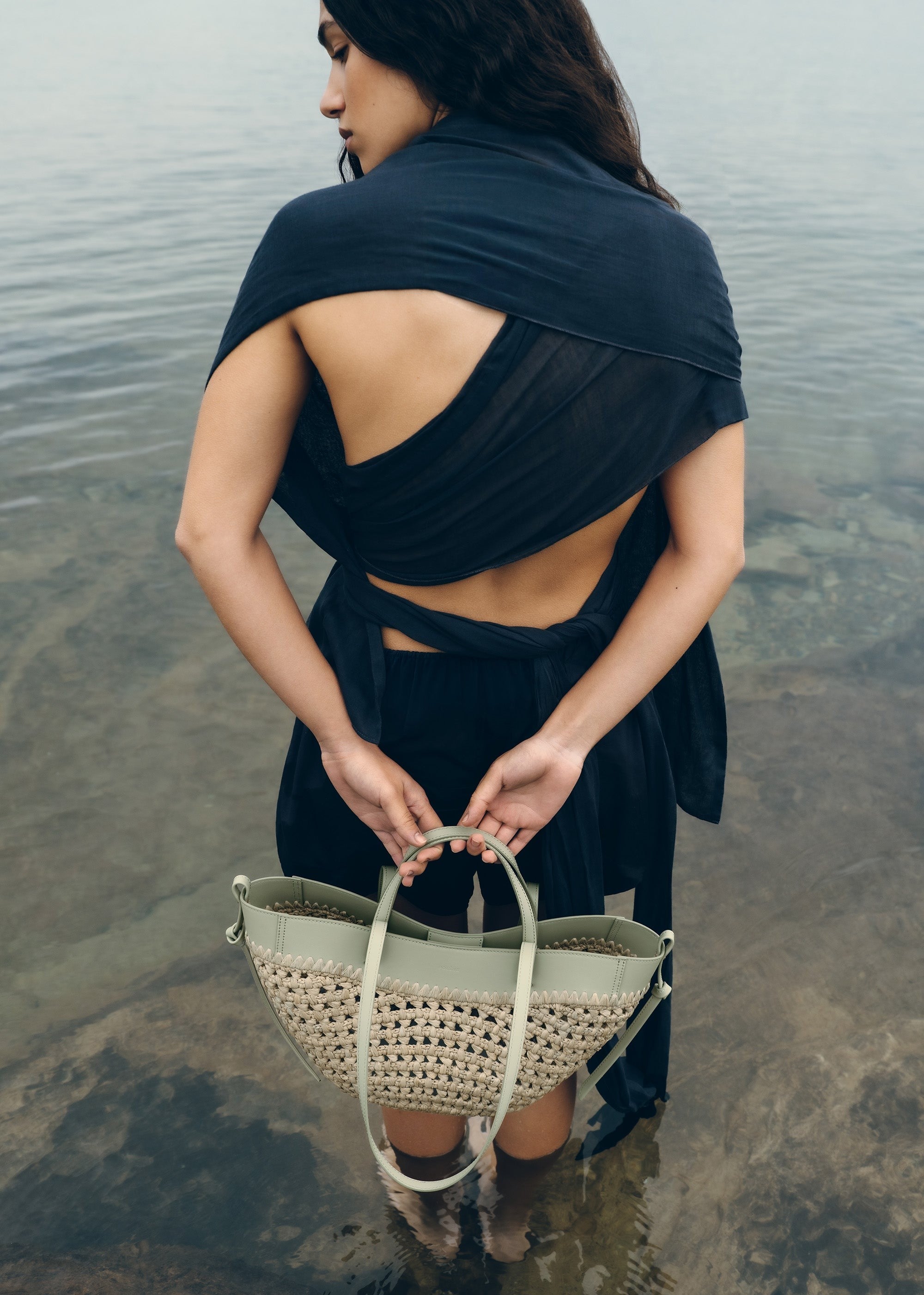 Mini Handbag - Raffia Laurel