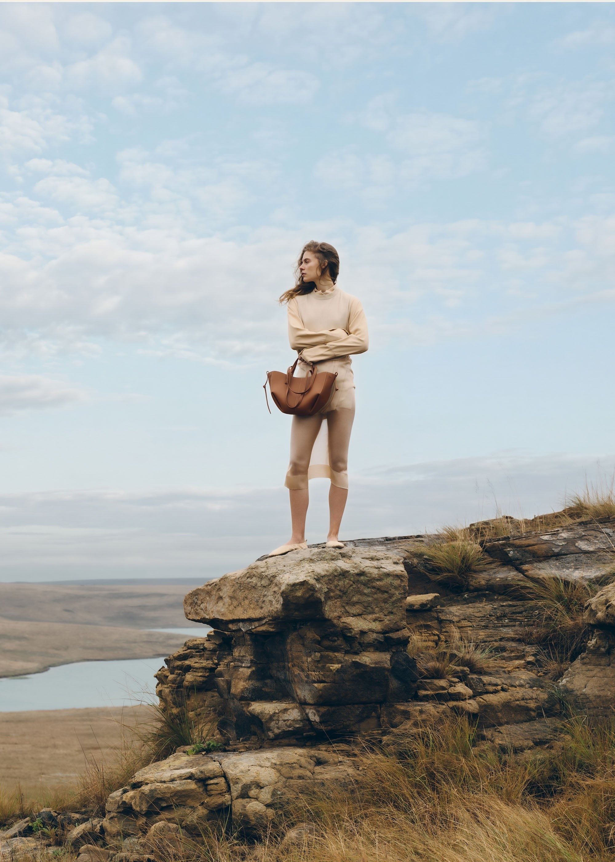 Mini Handbag - Textured Camel
