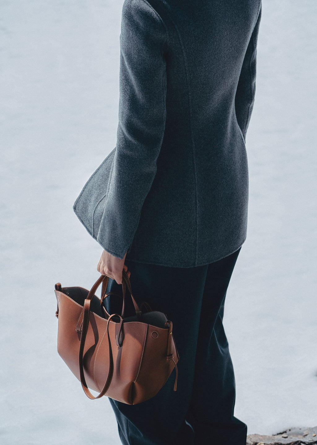 Mini Handbag - Textured Cognac