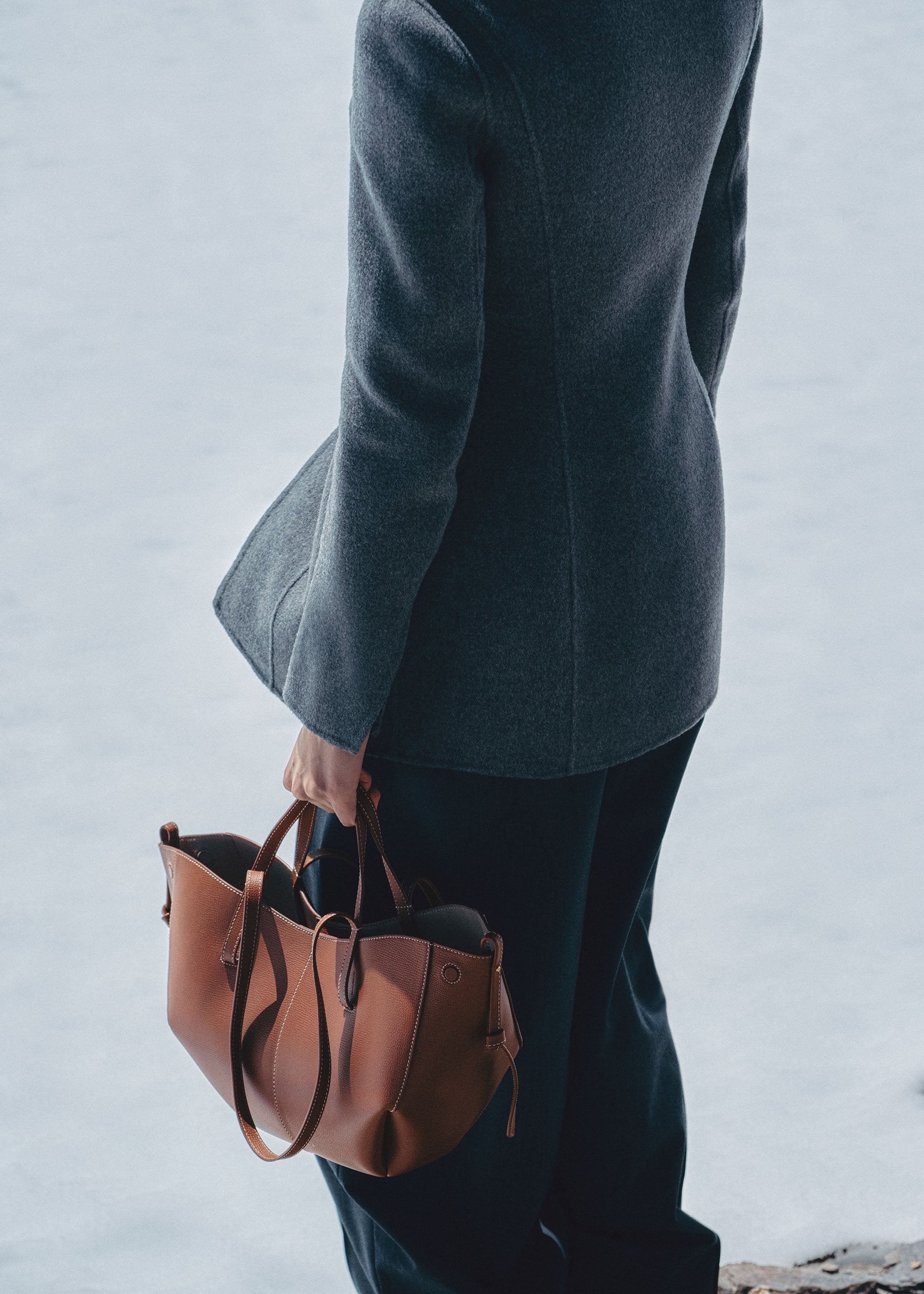 Mini Handbag - Textured Cognac