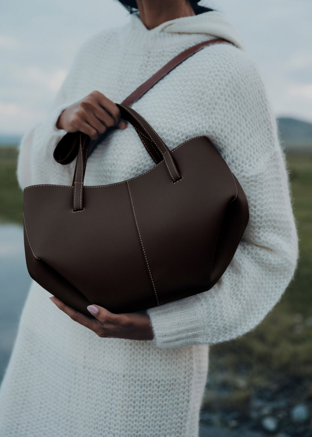 Mini Handbag - Textured Ebony