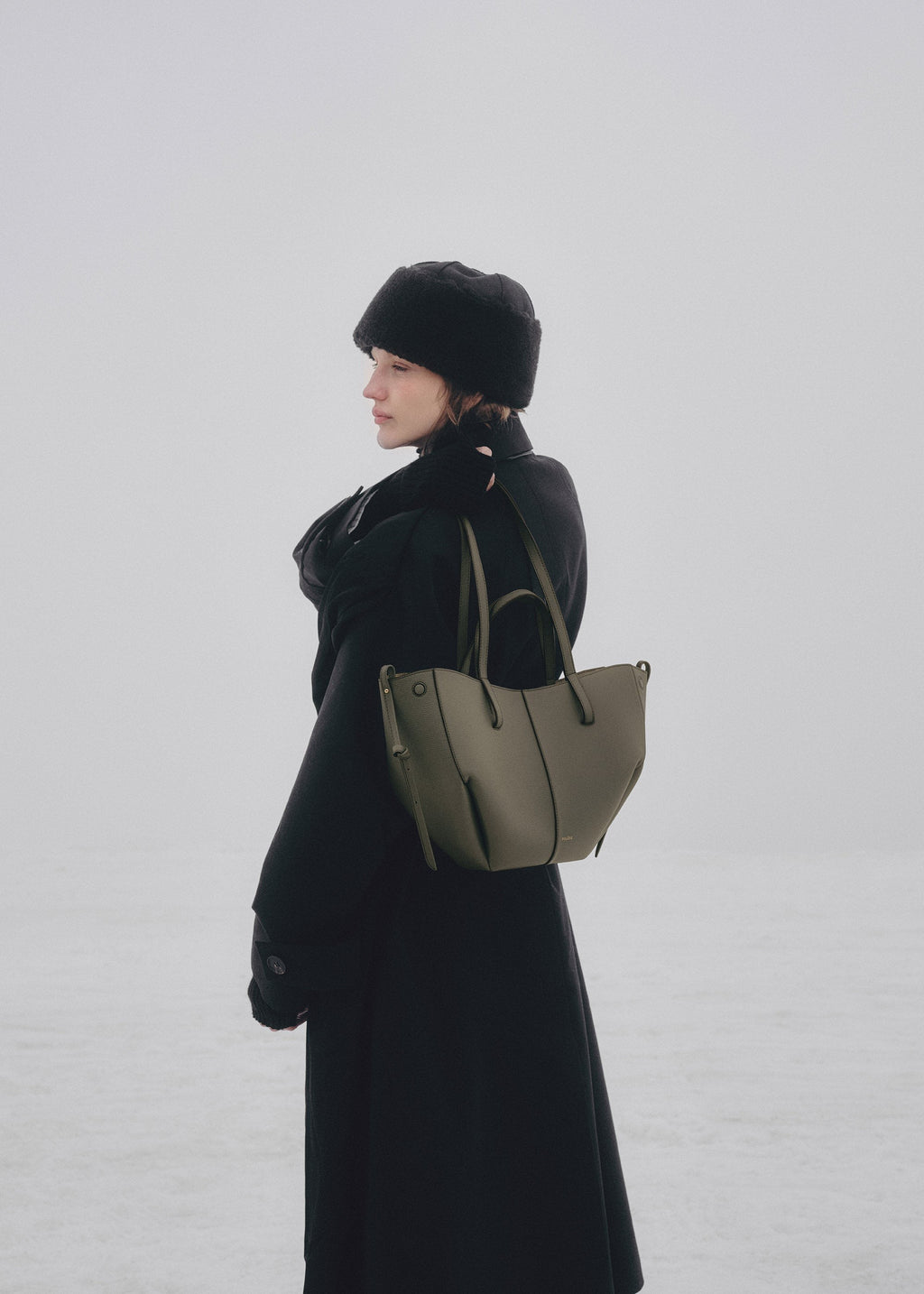 Mini Handbag - Textured Smoky Green