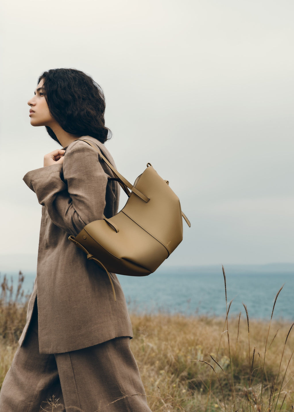 Mini Handbag - Textured Smoky Olive