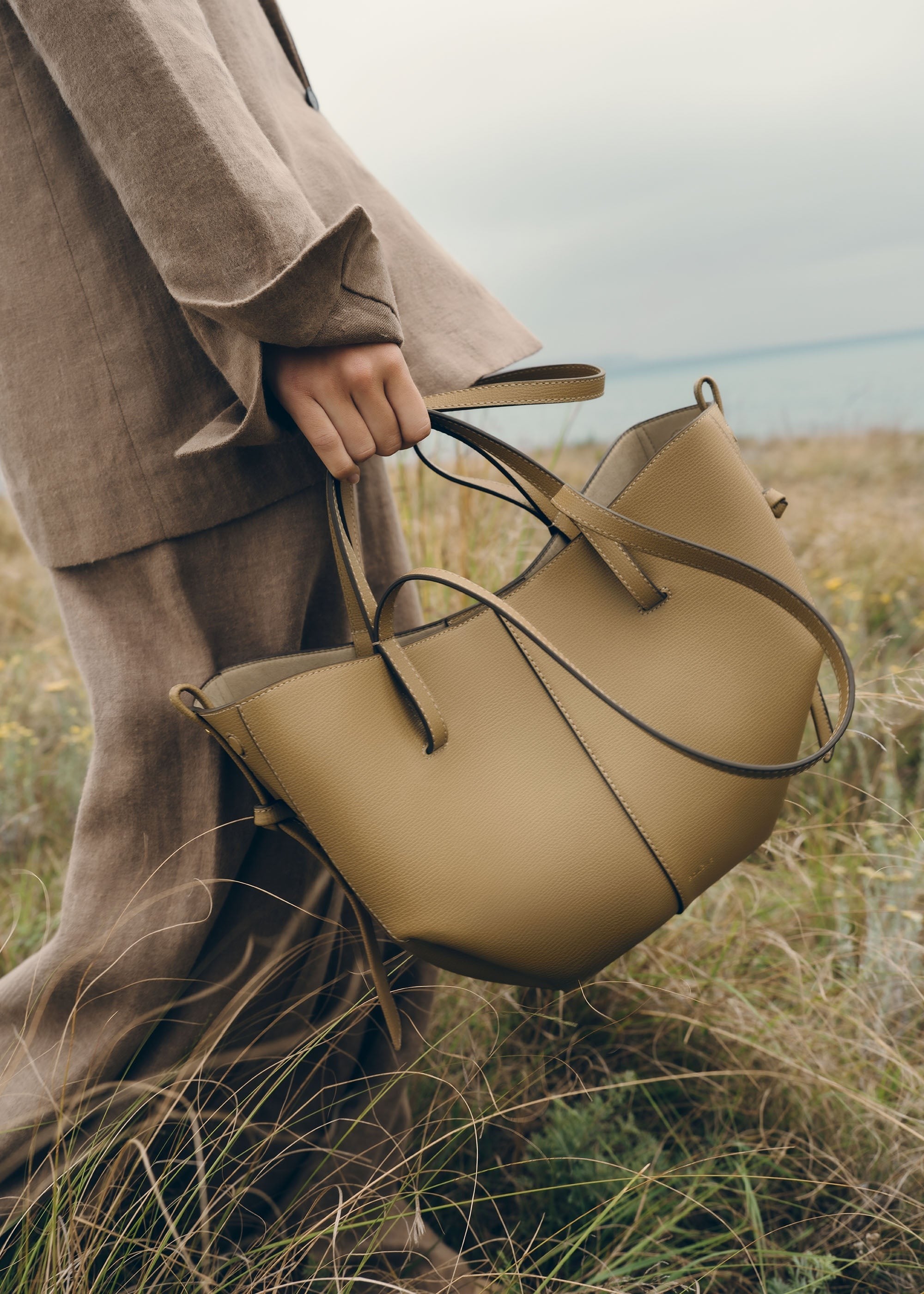 Mini Handbag - Textured Smoky Olive