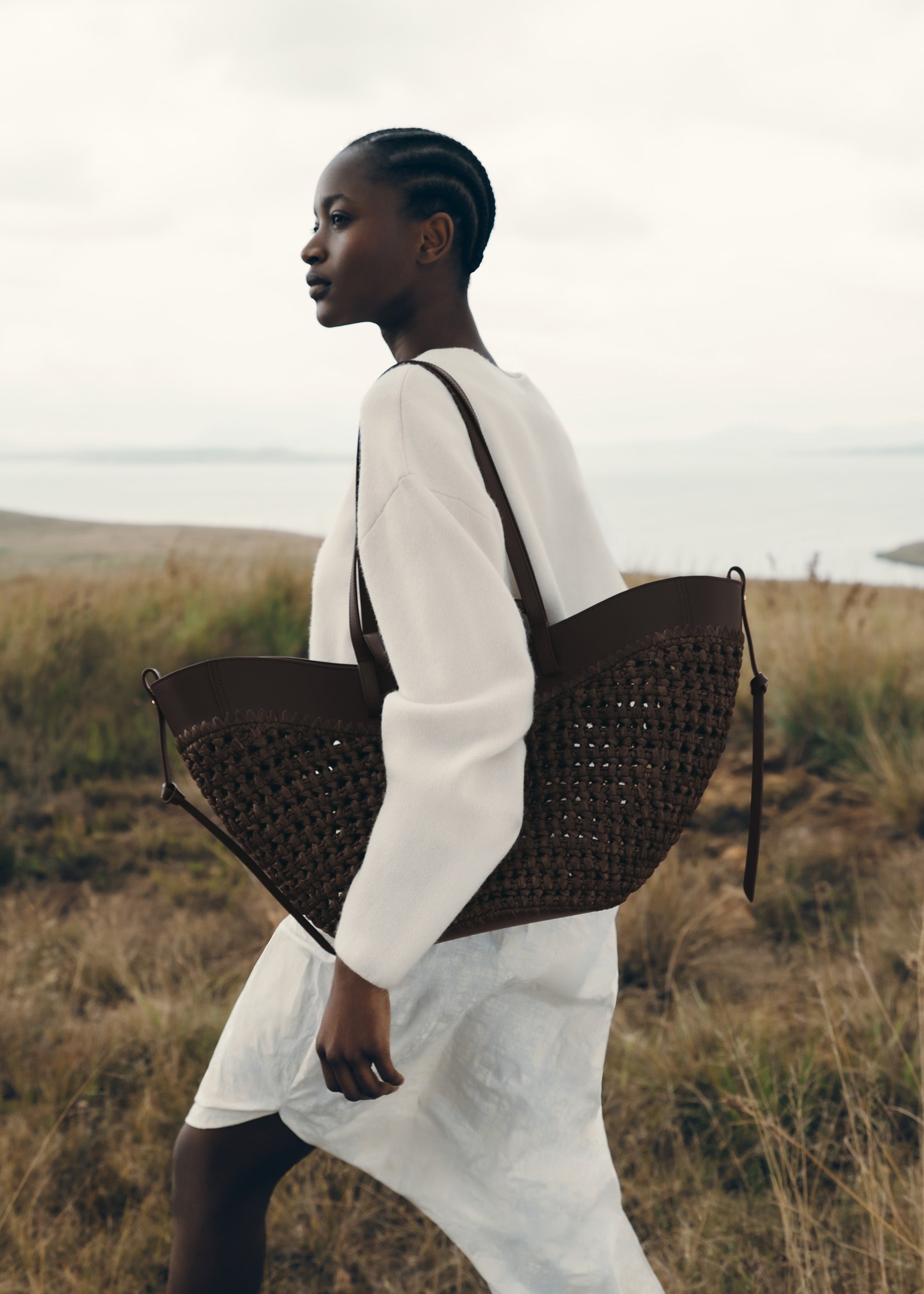 Handbag - Raffia Ebony