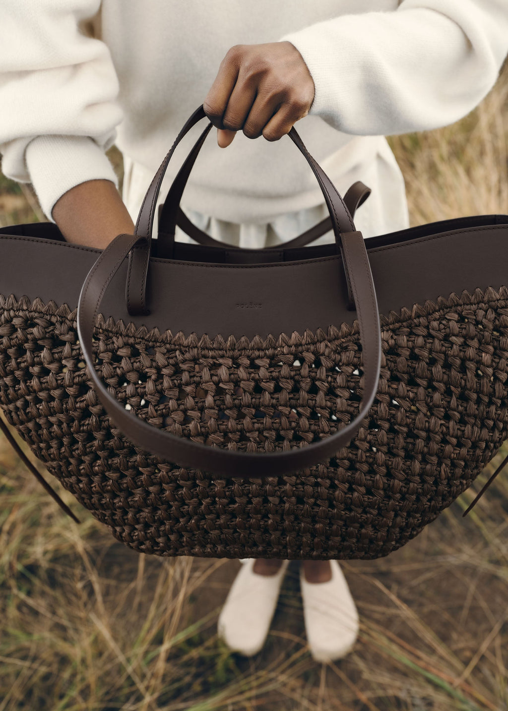 Handbag - Raffia Ebony