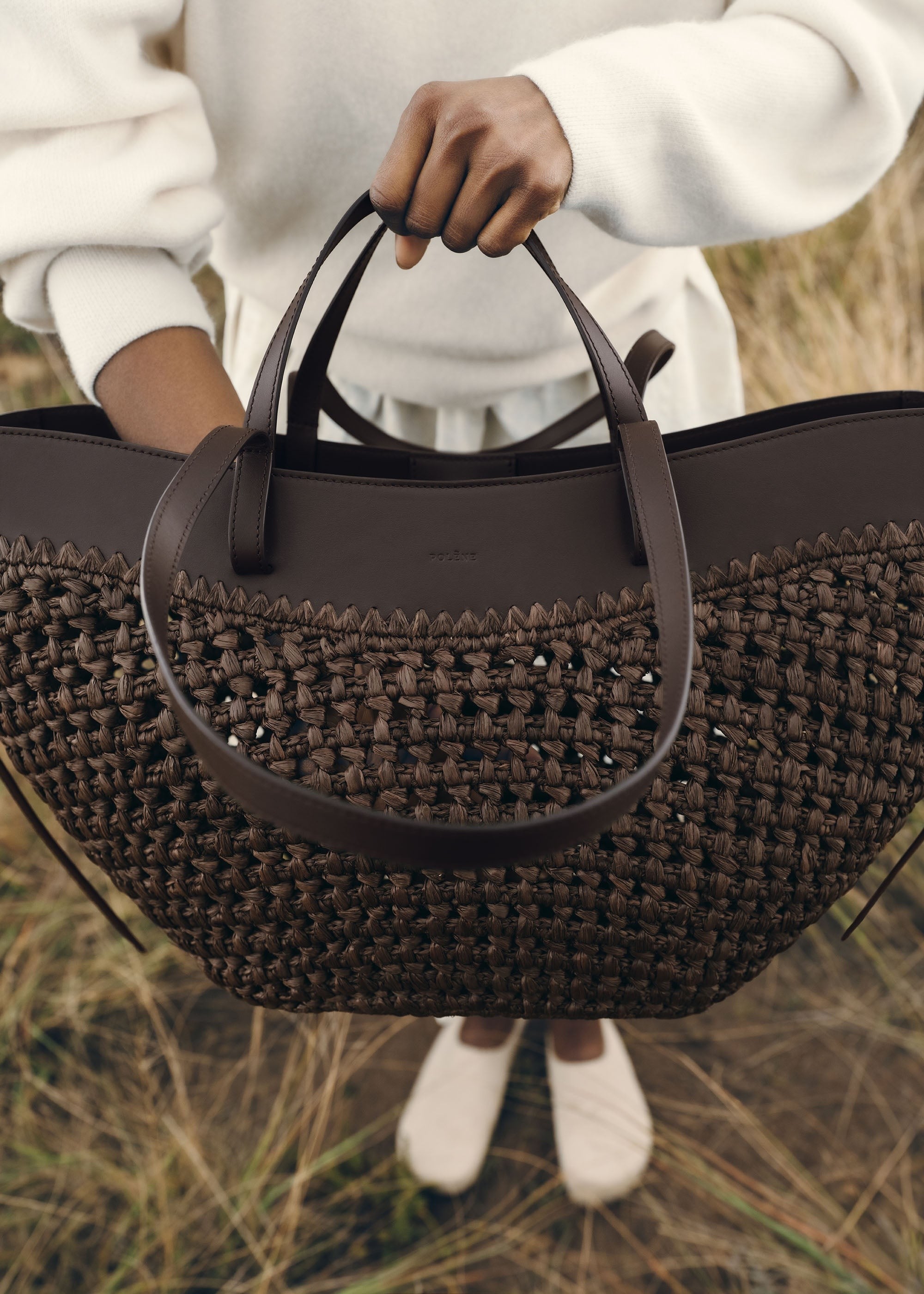 Handbag - Raffia Ebony
