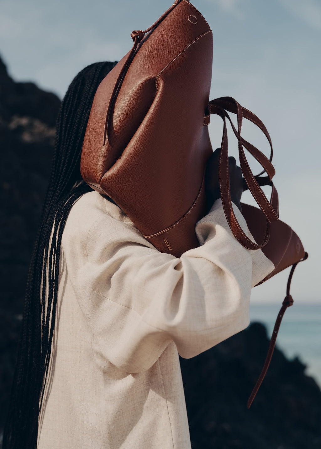 Handbag - Textured Cognac
