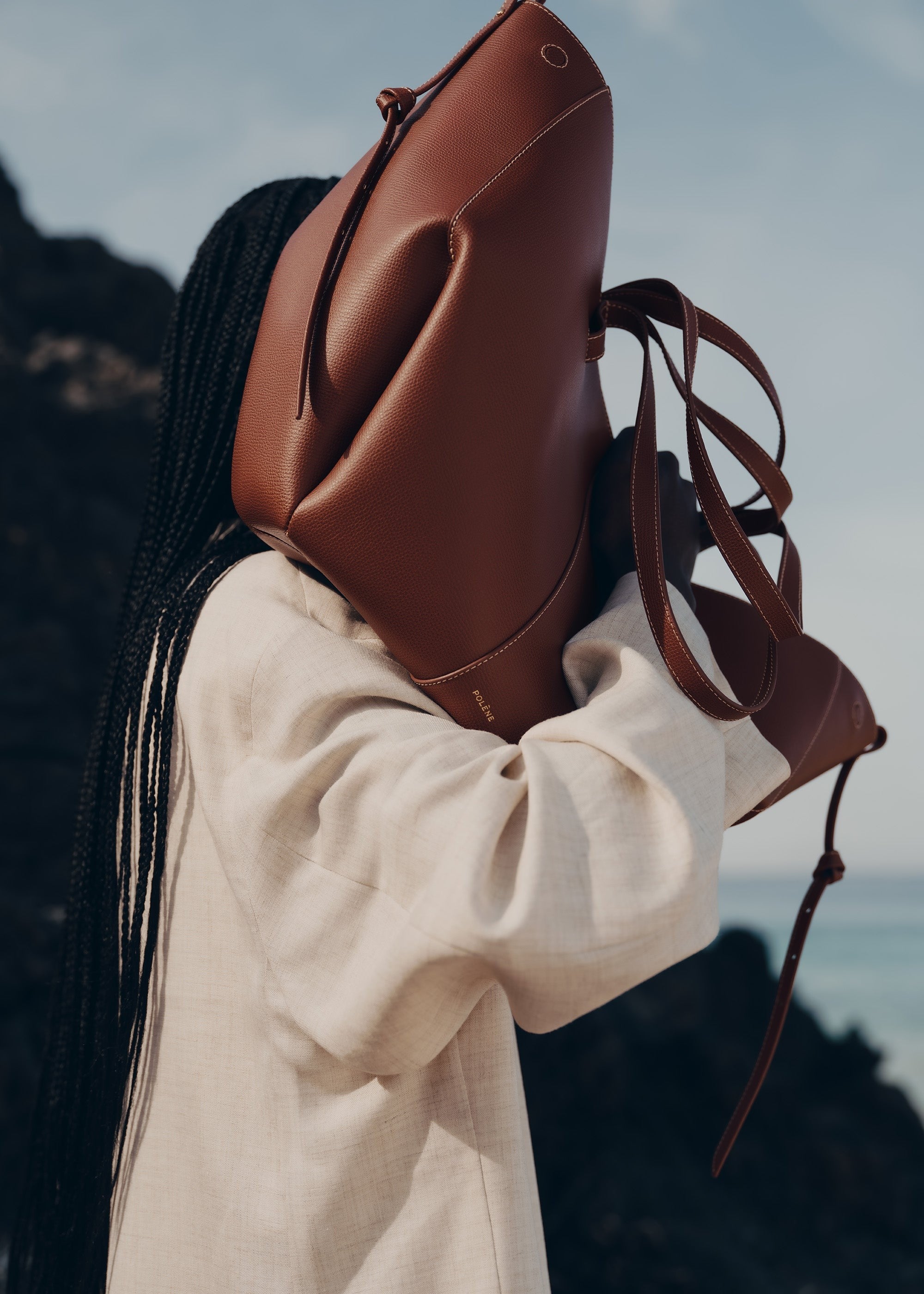 Handbag - Textured Cognac