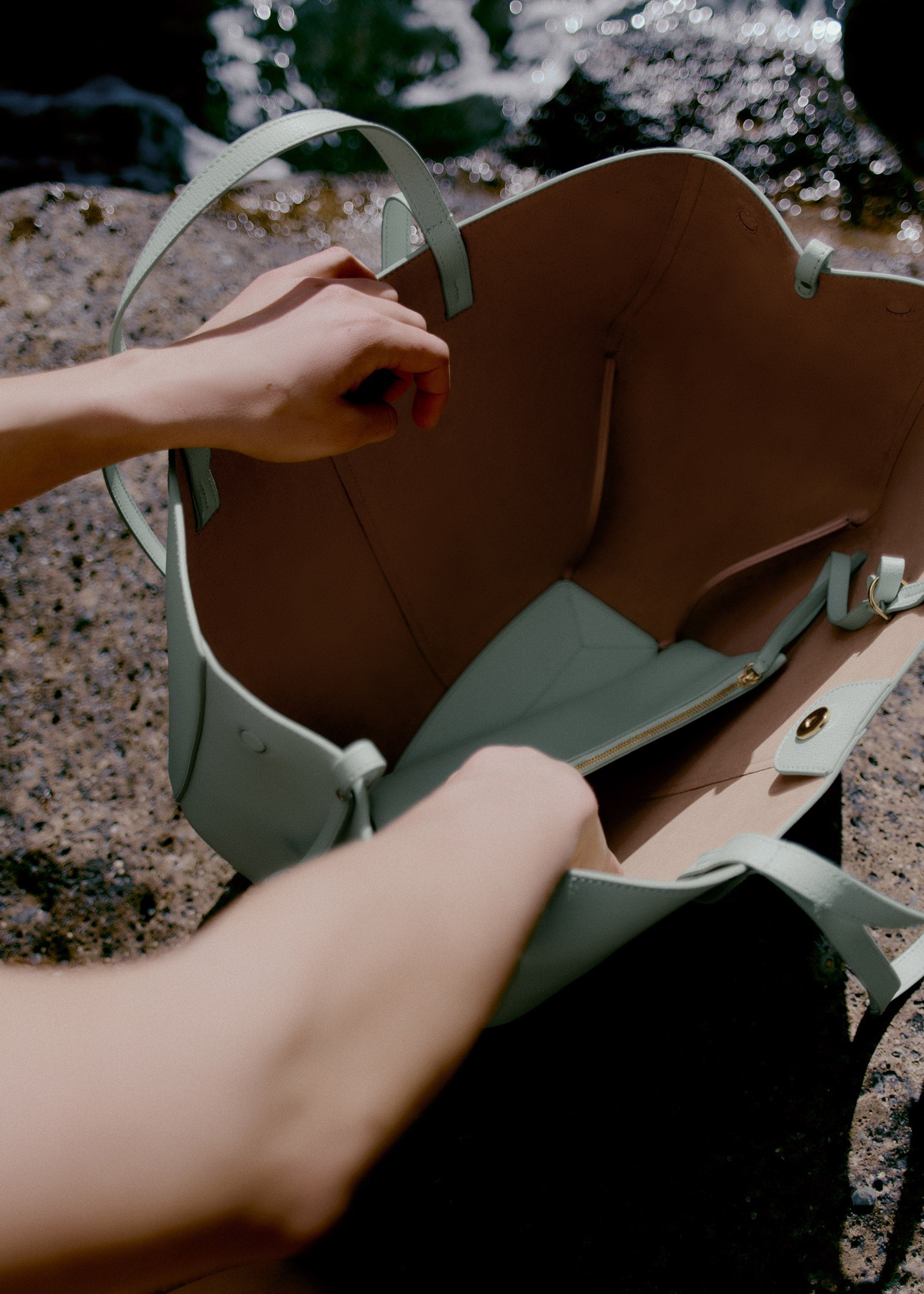 Handbag - Textured Sea Foam