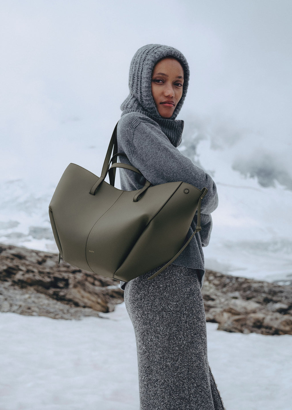 Handbag - Textured Smoky Green