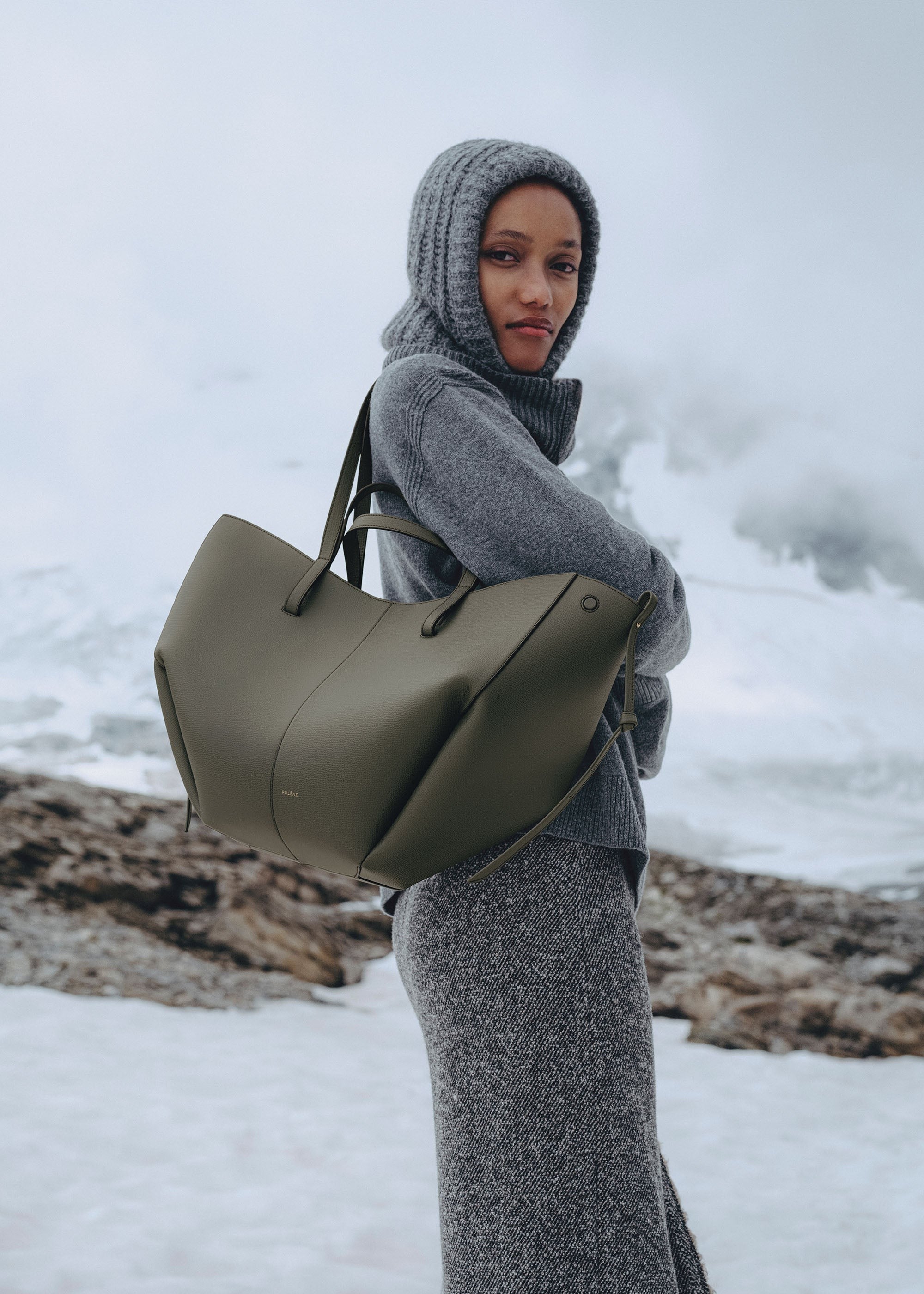 Handbag - Textured Smoky Green