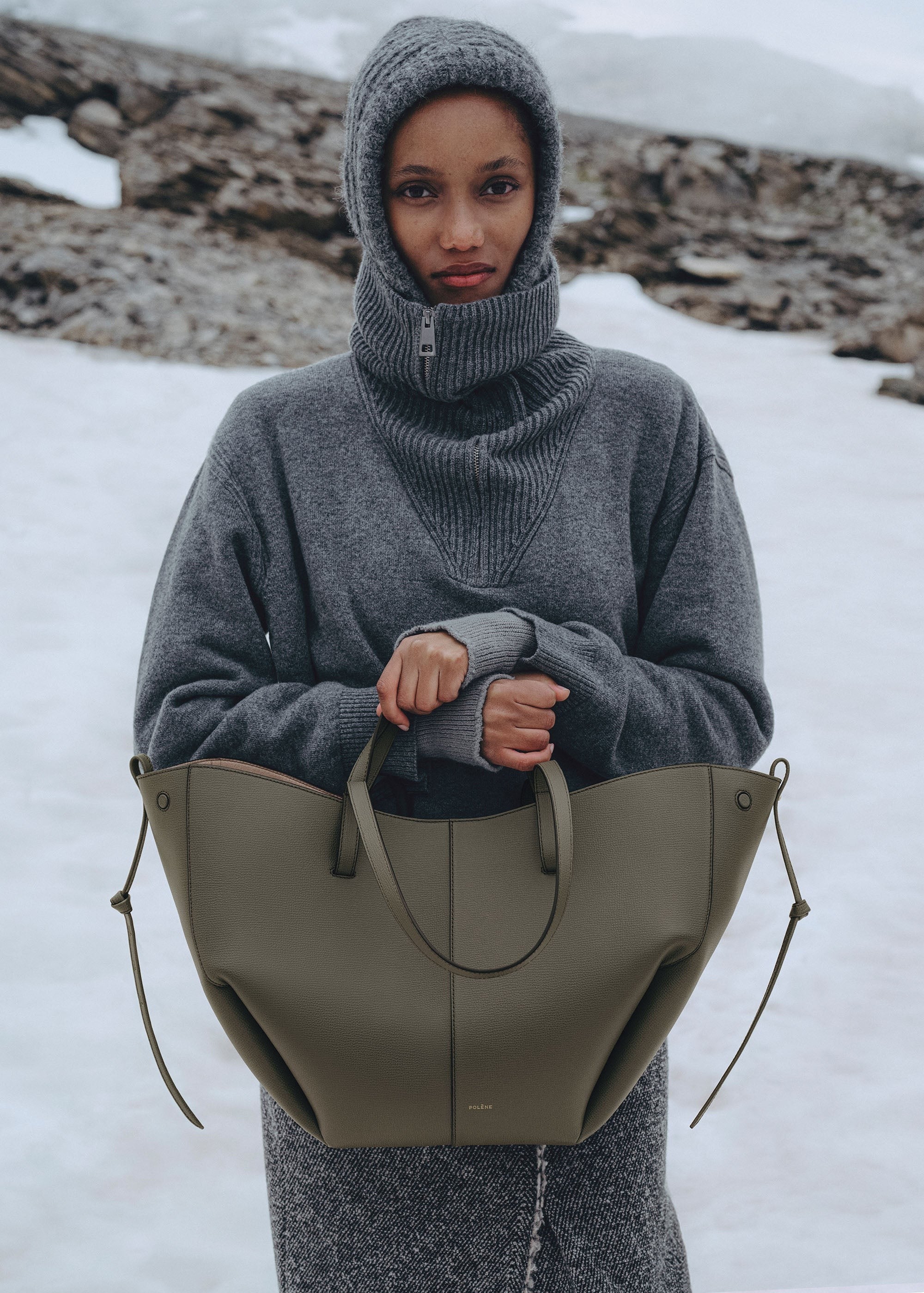Handbag - Textured Smoky Green