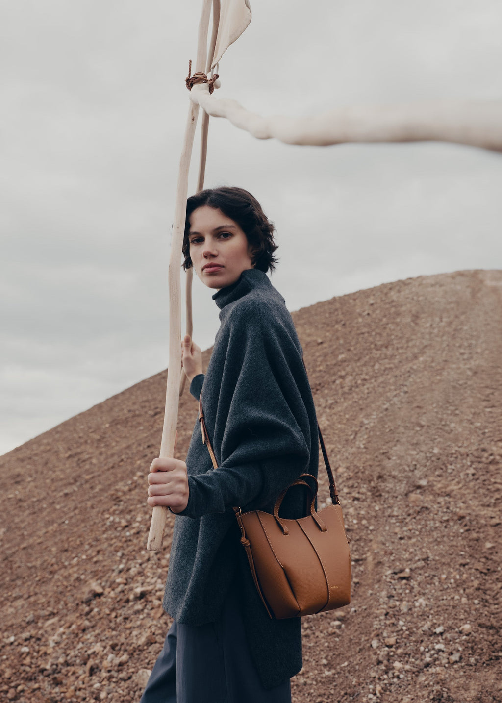 Nano Tote Bag - Textured Camel