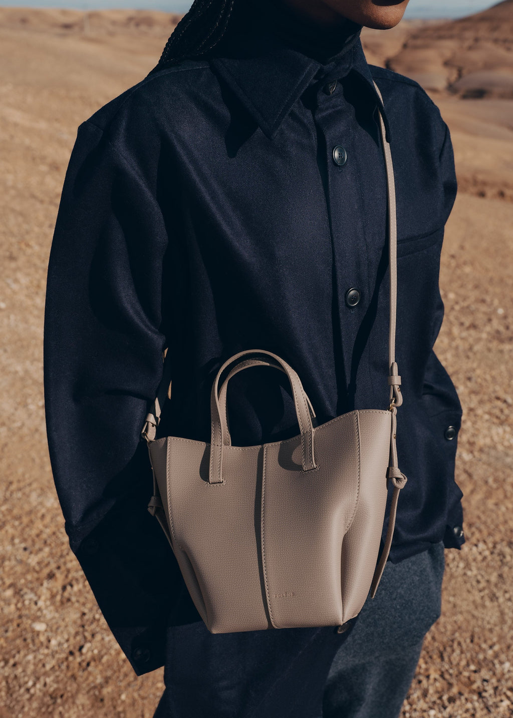 Nano Tote Bag - Textured Taupe