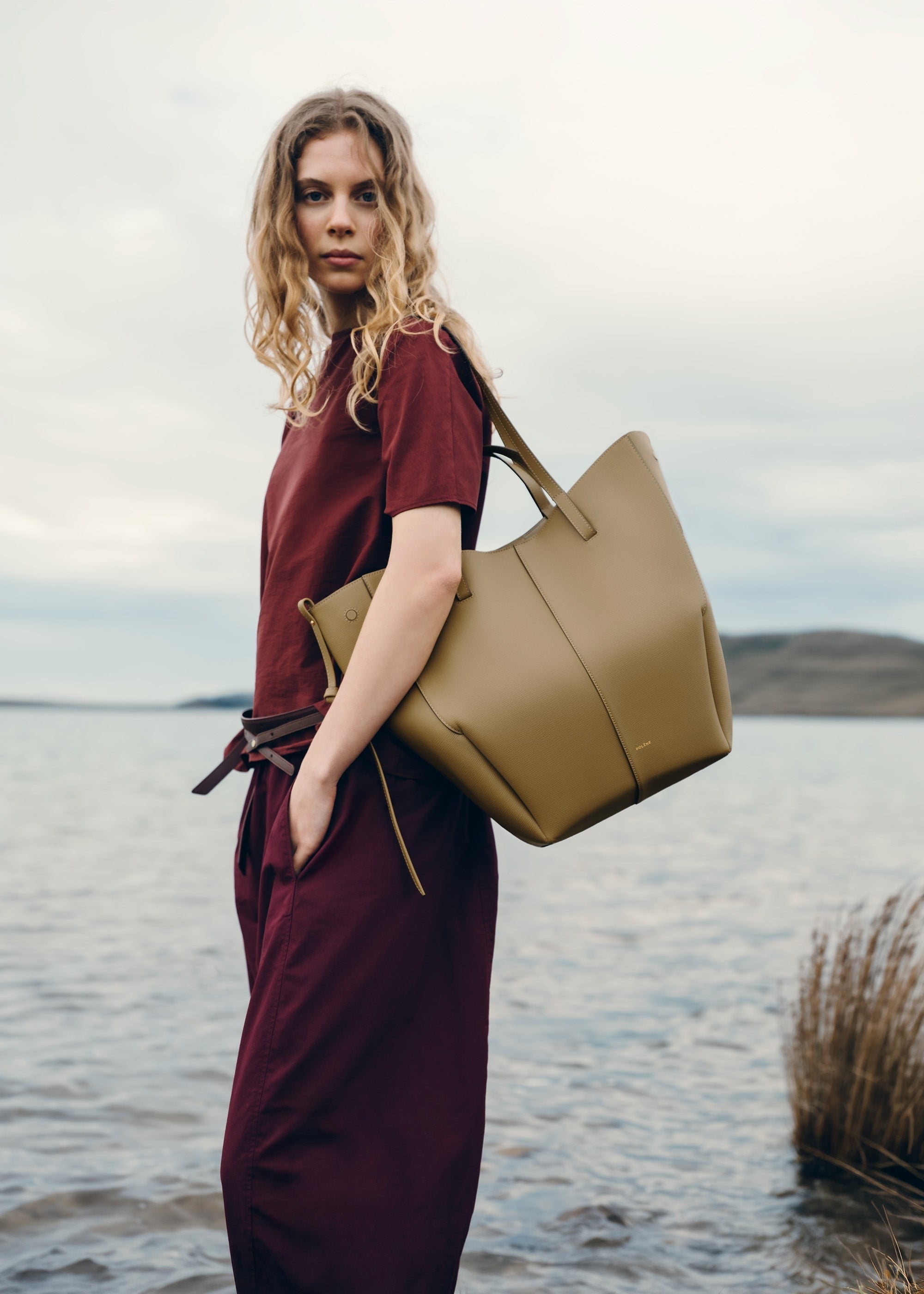 Tote Bag - Textured Smoky Olive