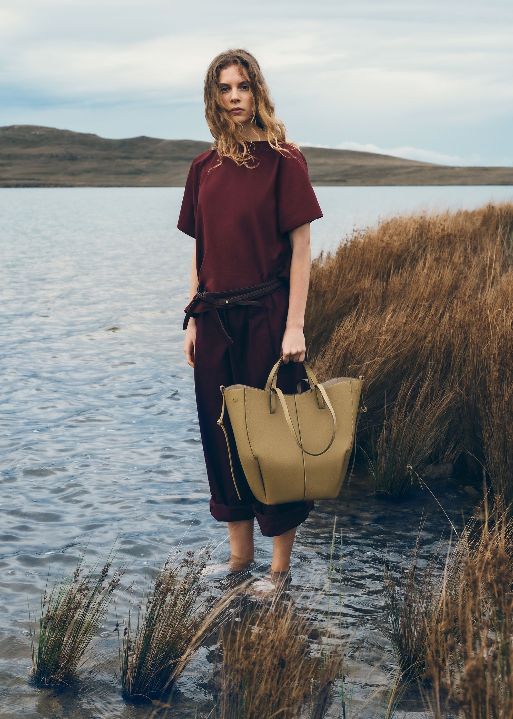 Tote Bag - Textured Smoky Olive