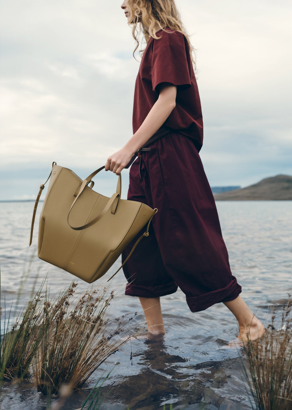 Tote Bag - Textured Smoky Olive