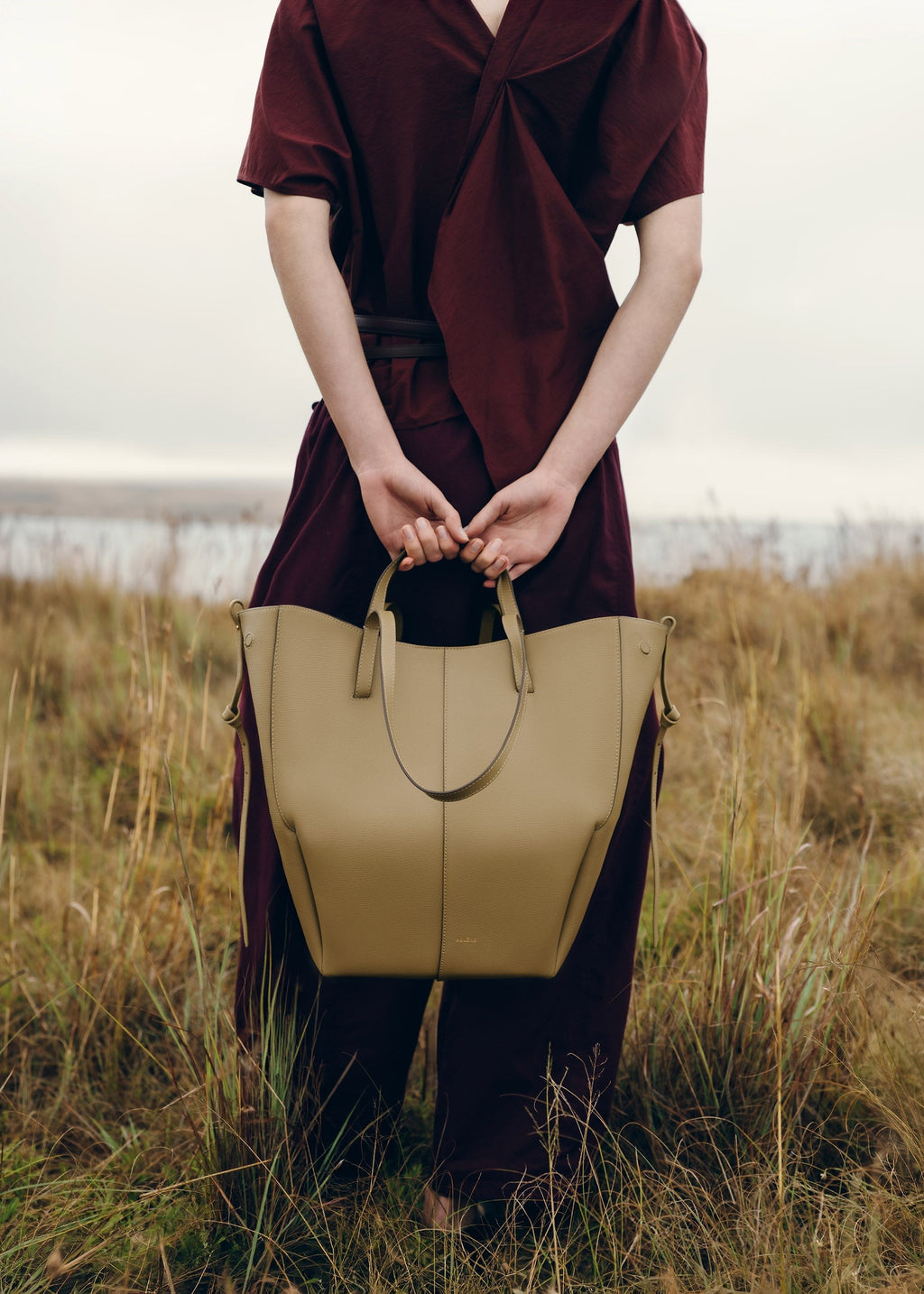 Tote Bag - Textured Smoky Olive