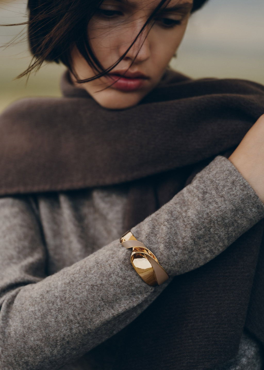 Cuff - Taupe Leather