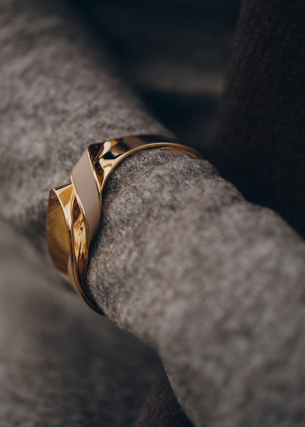 Cuff - Taupe Leather