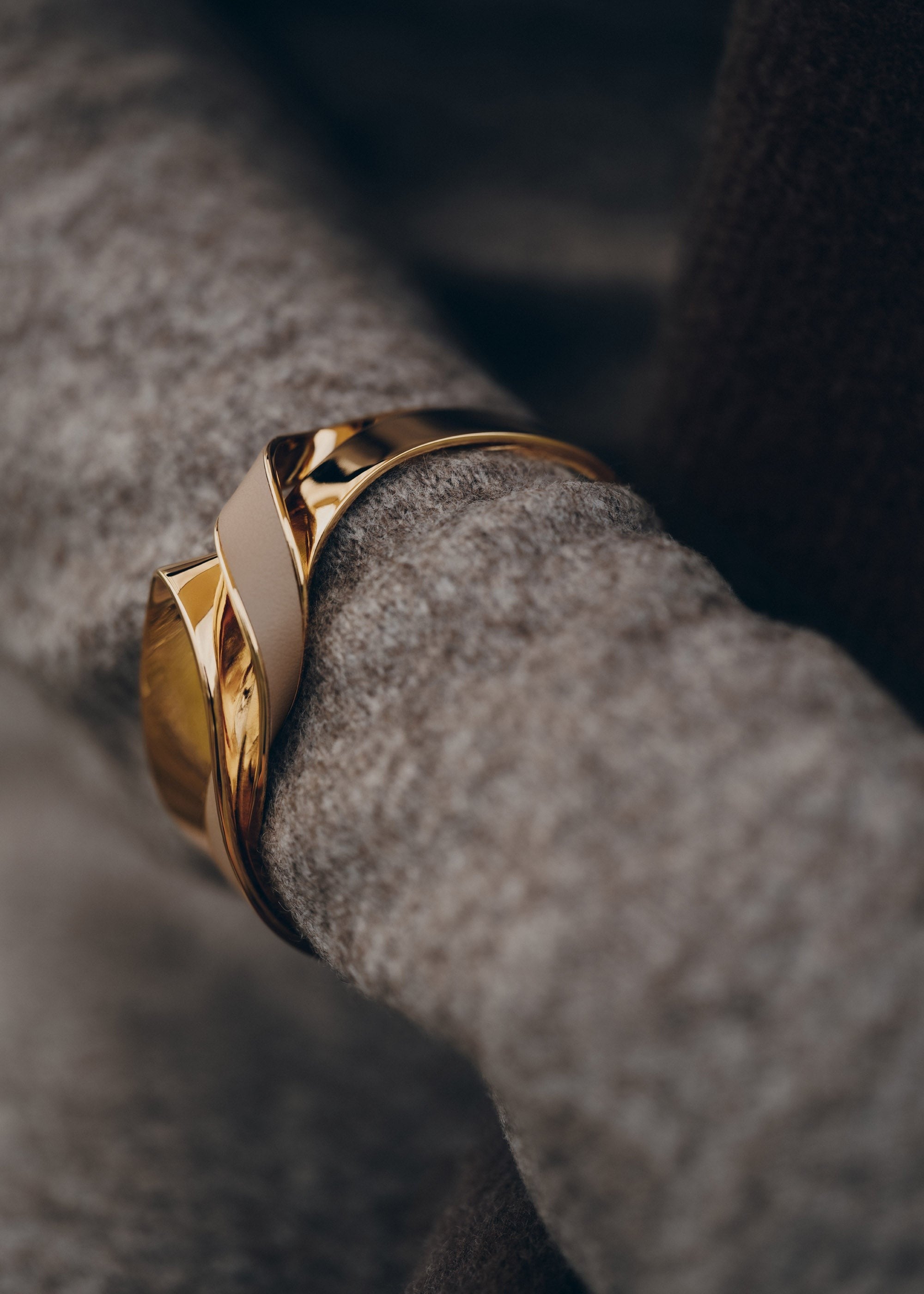 Cuff - Taupe Leather