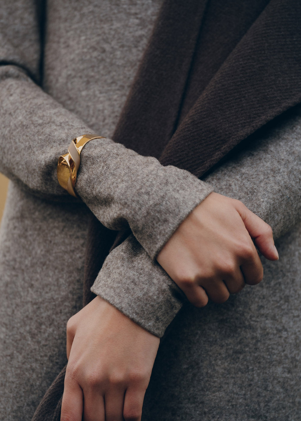 Cuff - Taupe Leather