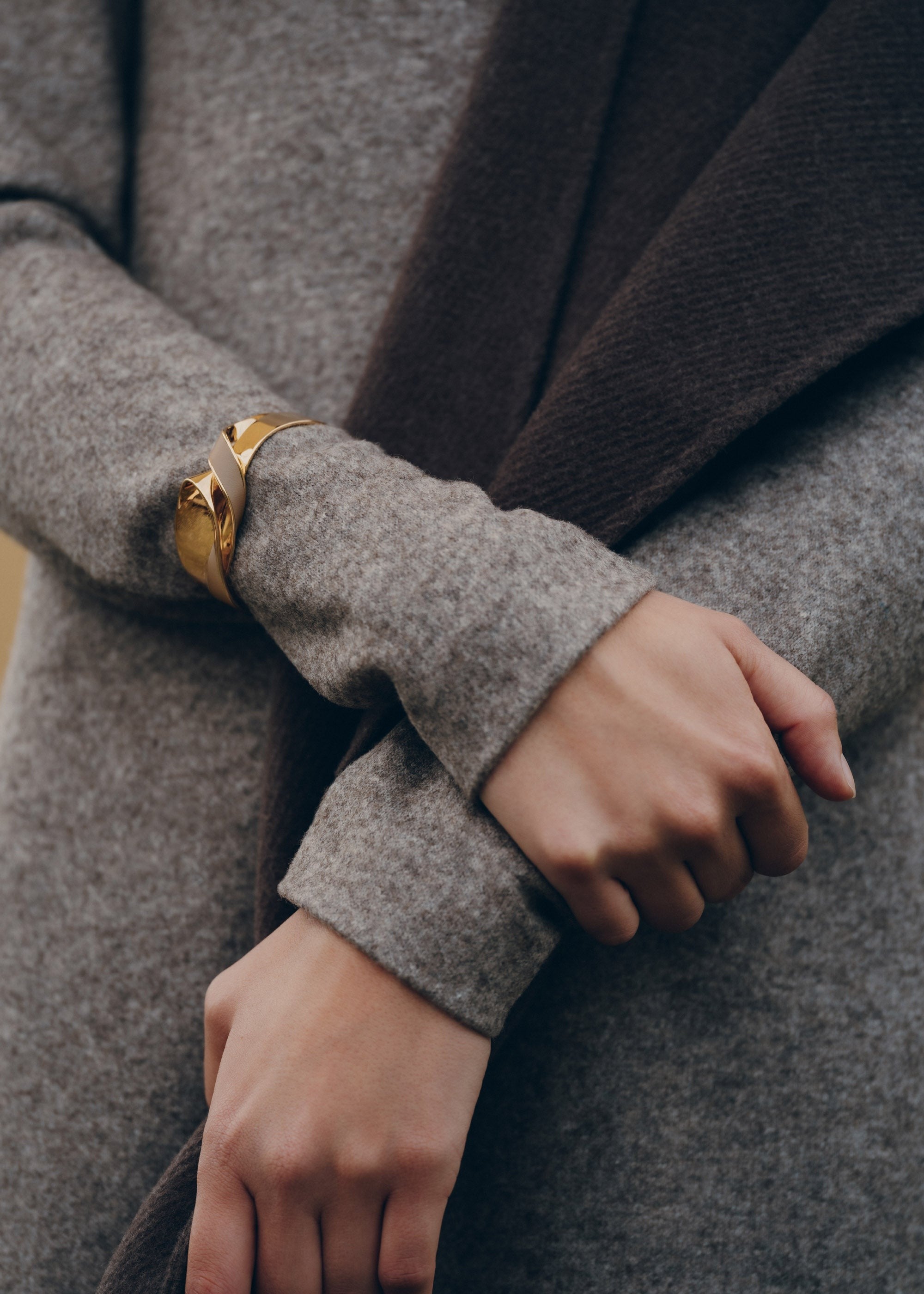 Cuff - Taupe Leather