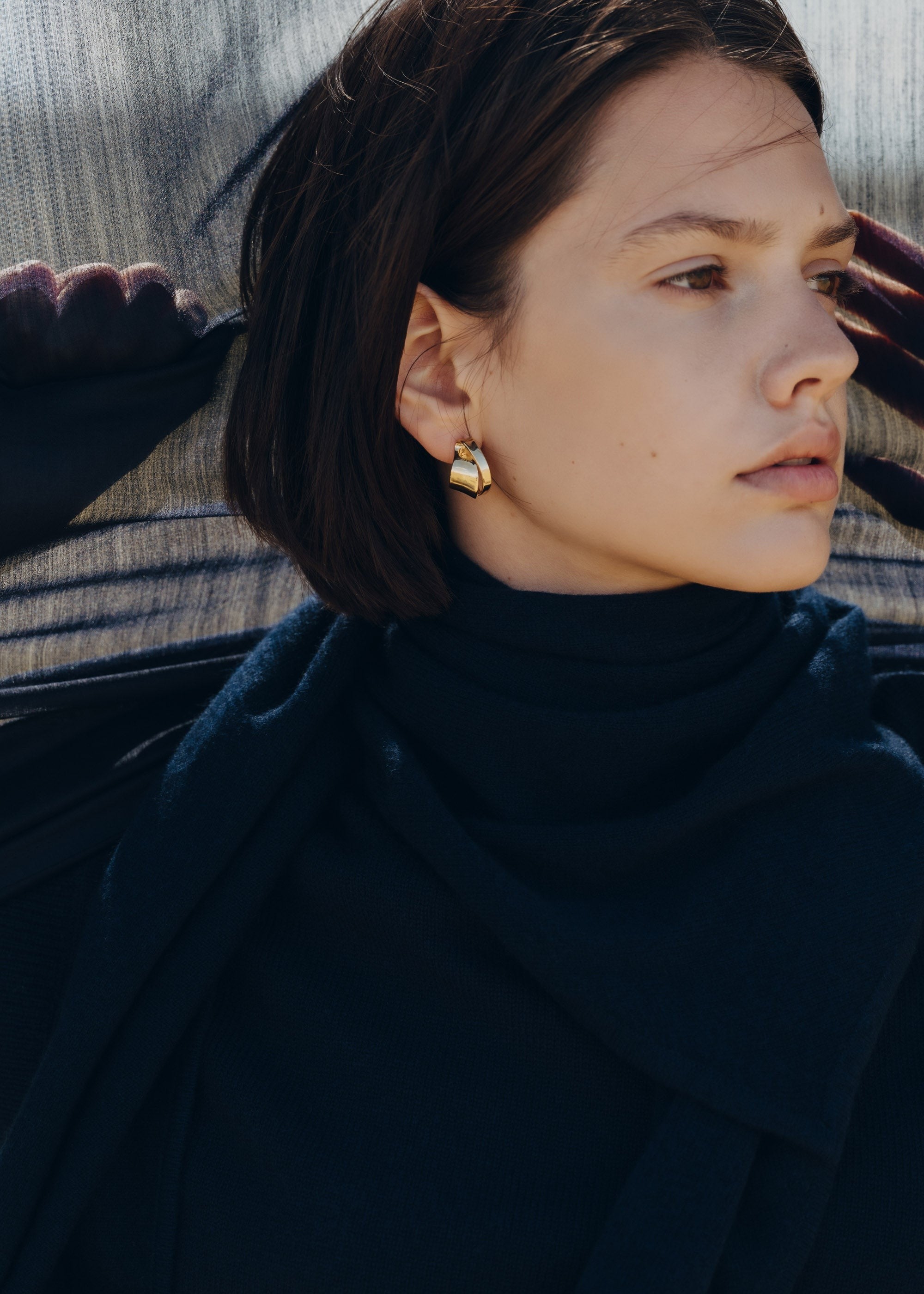Earrings - 24 carat gold-gilded