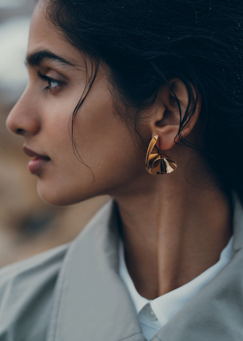 Earrings - 24 carat gold gilded