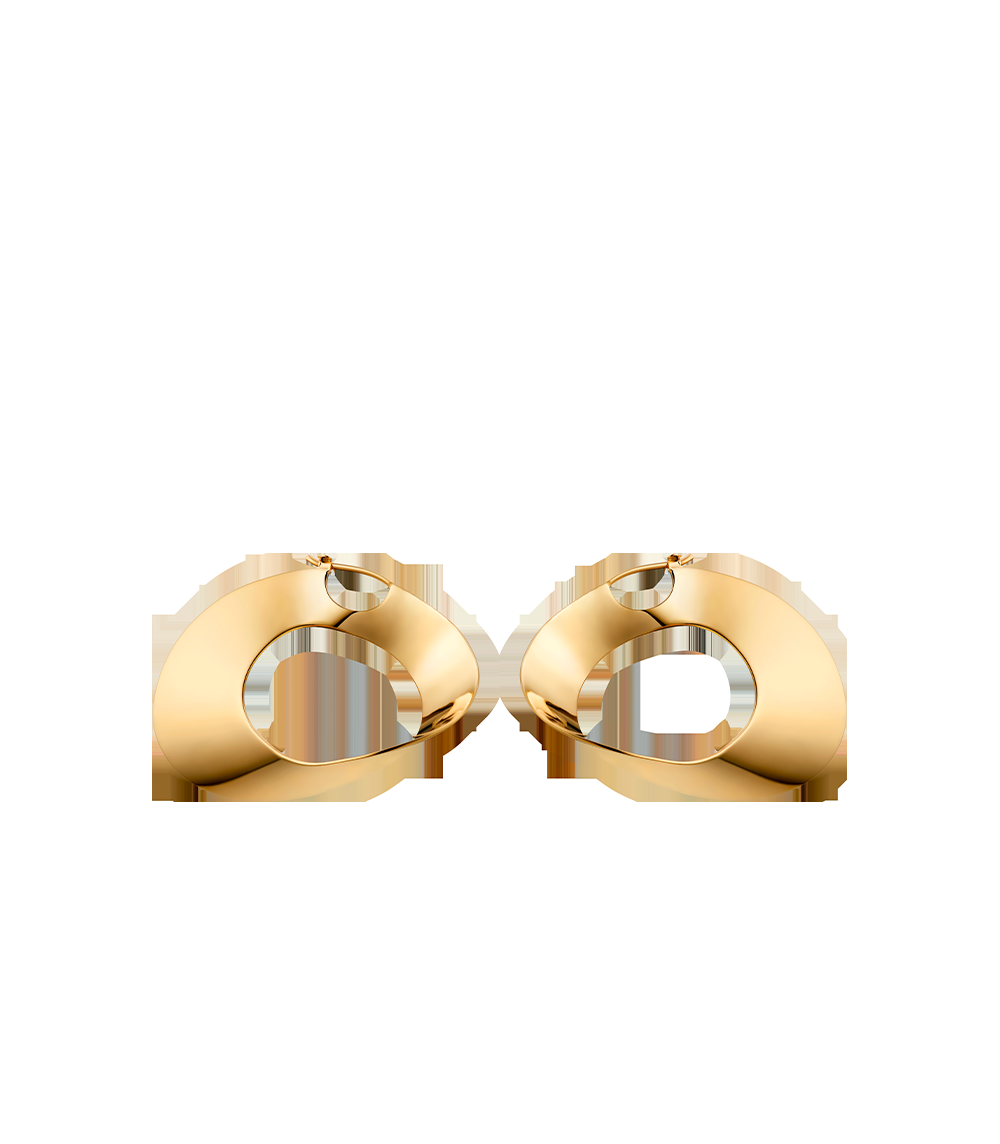 Hoop Earrings - 24 carat gold gilded