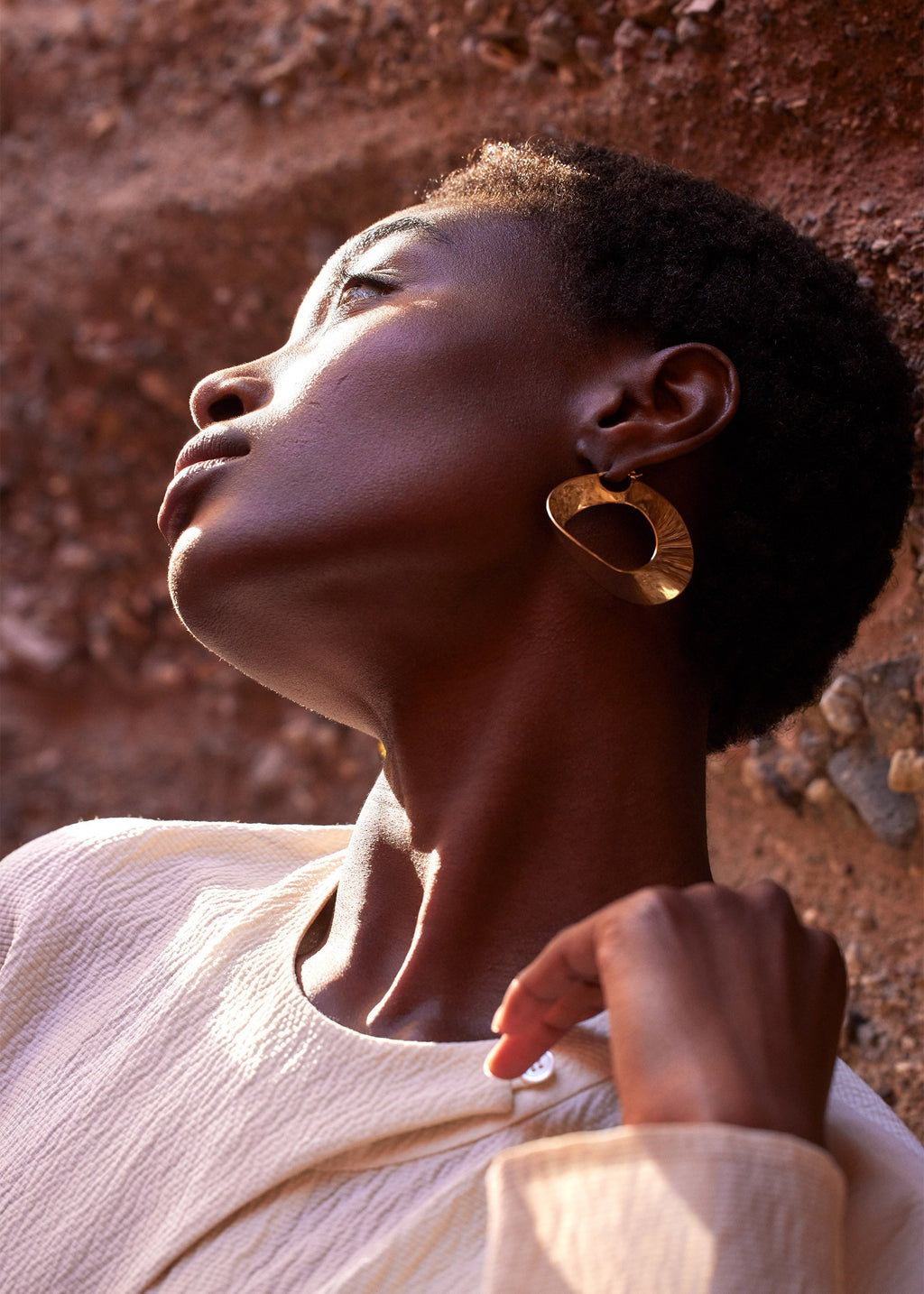 Hoop Earrings - 24 carat gold gilded