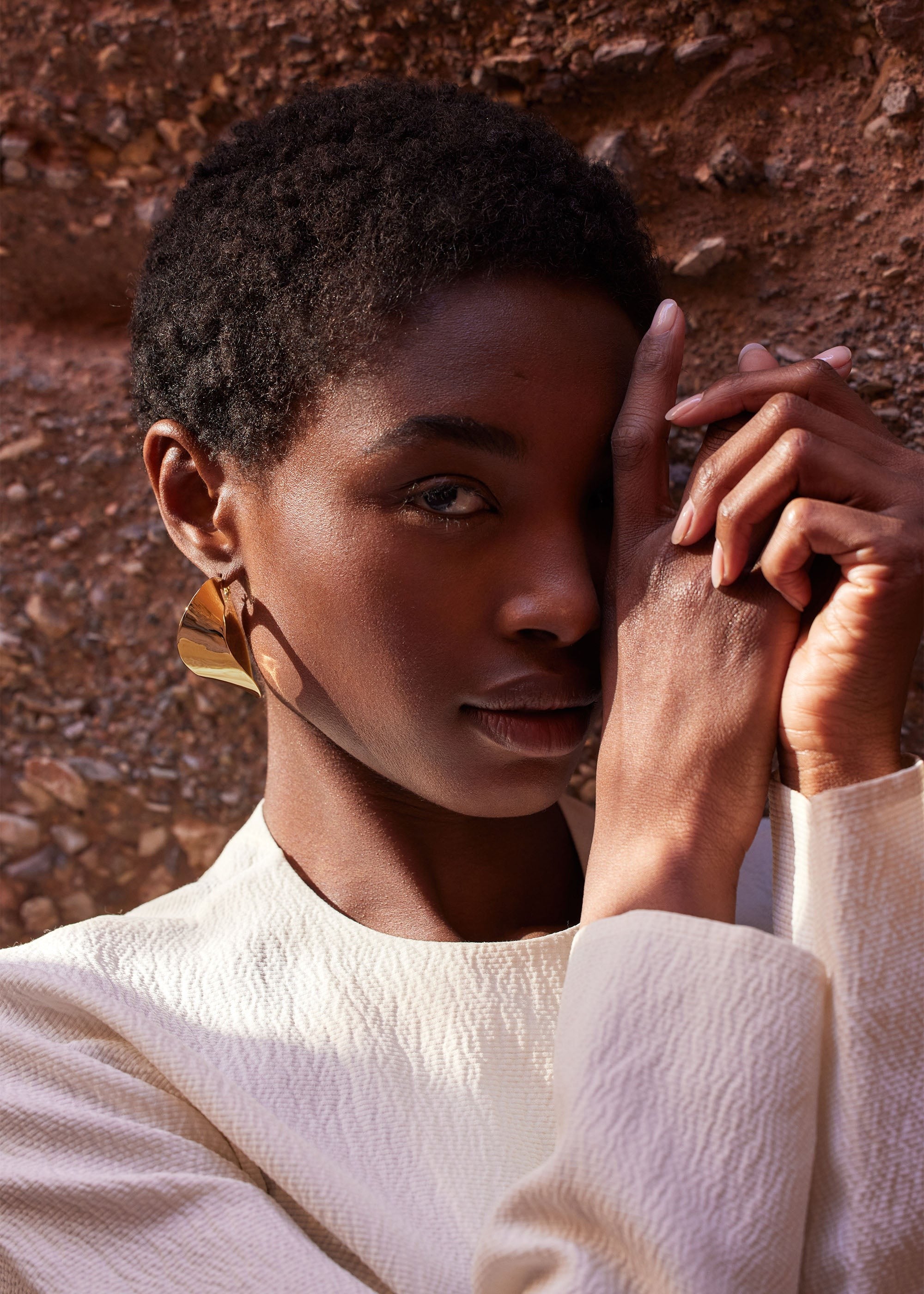 Hoop Earrings - 24 carat gold gilded