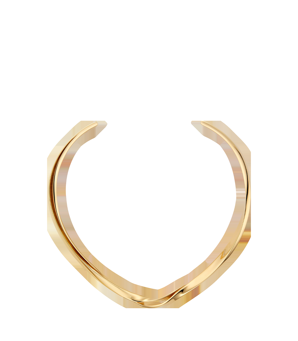 Necklace - 24 carat gold-gilded