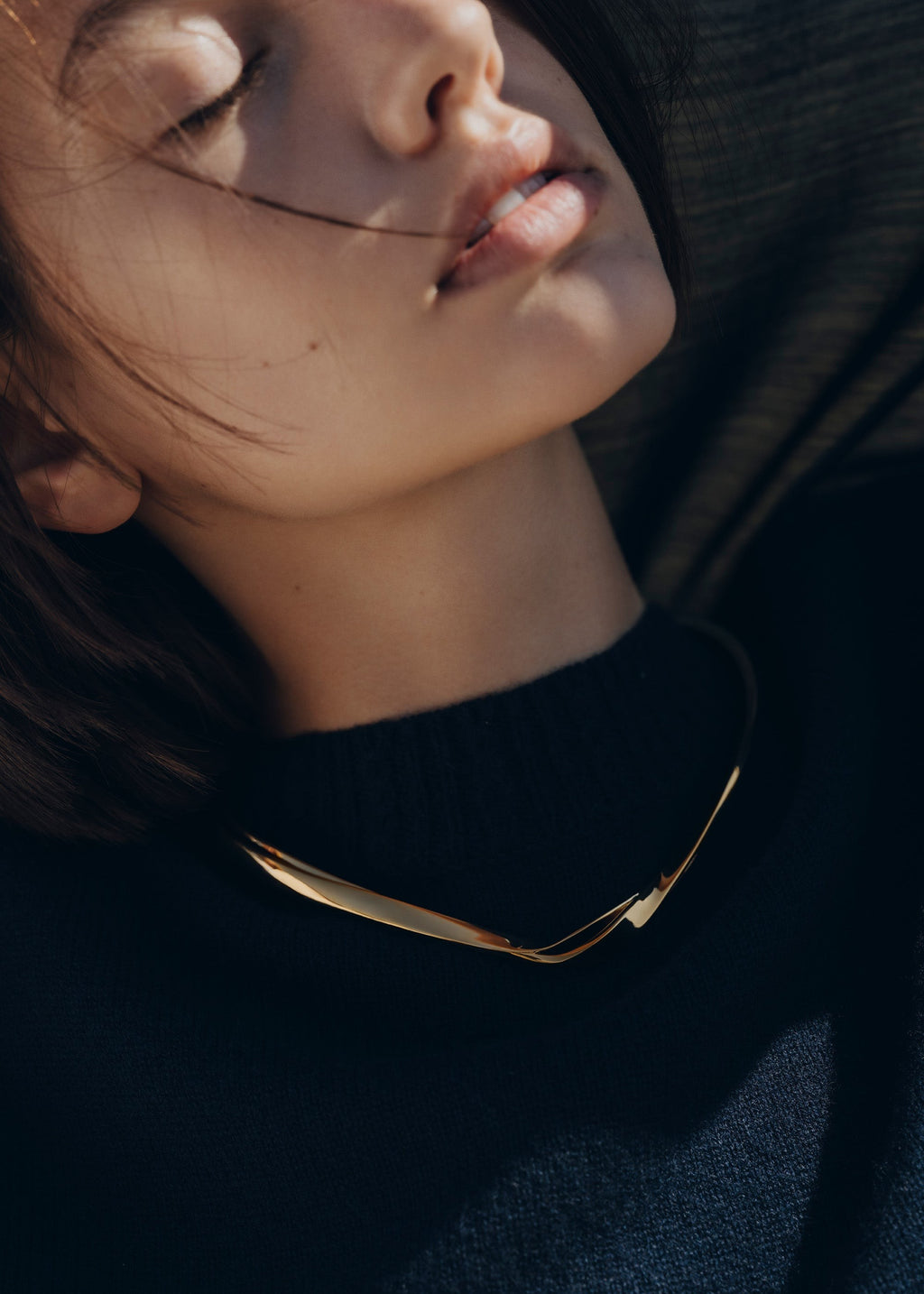Necklace - 24 carat gold-gilded