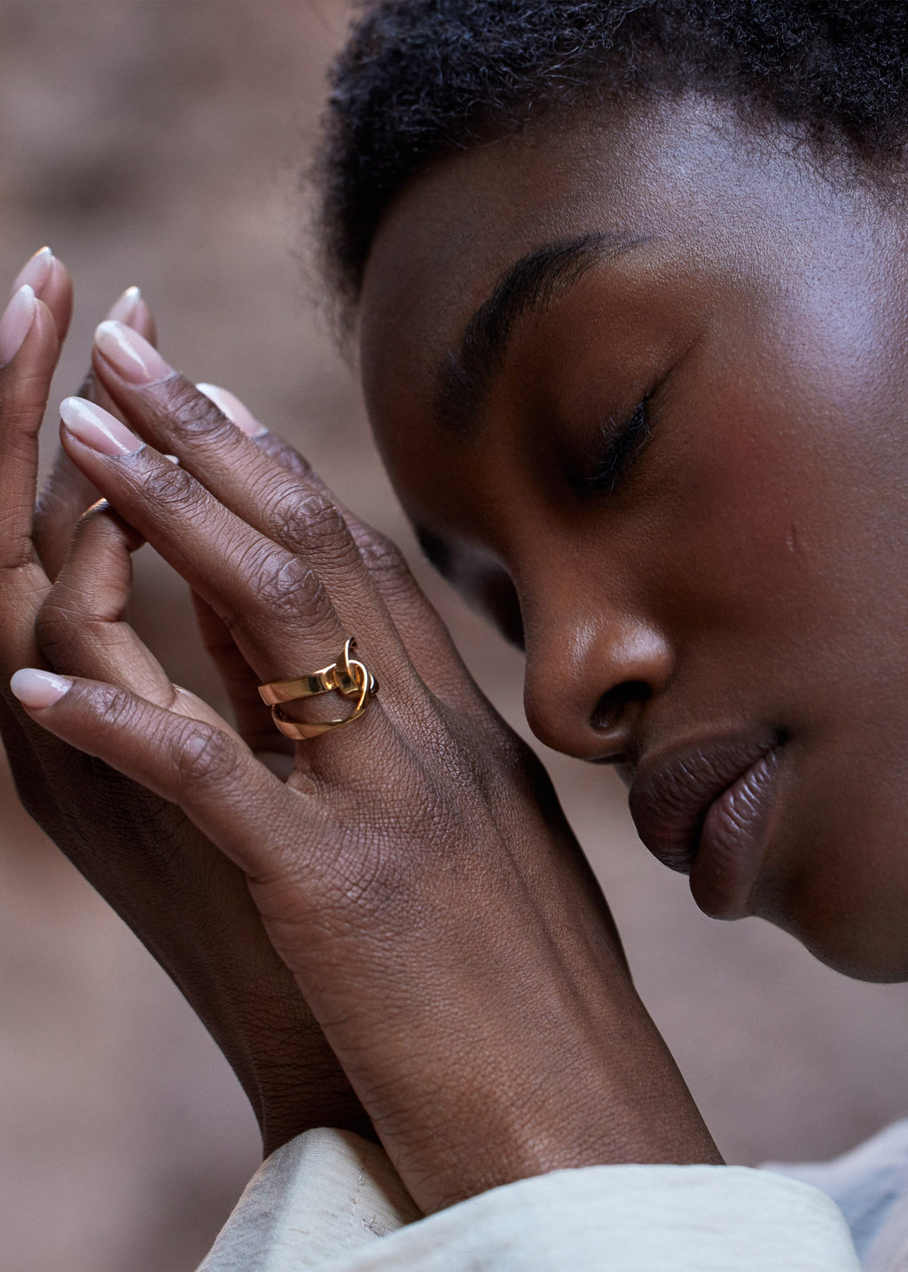 Ring - 24 carat gold-gilded