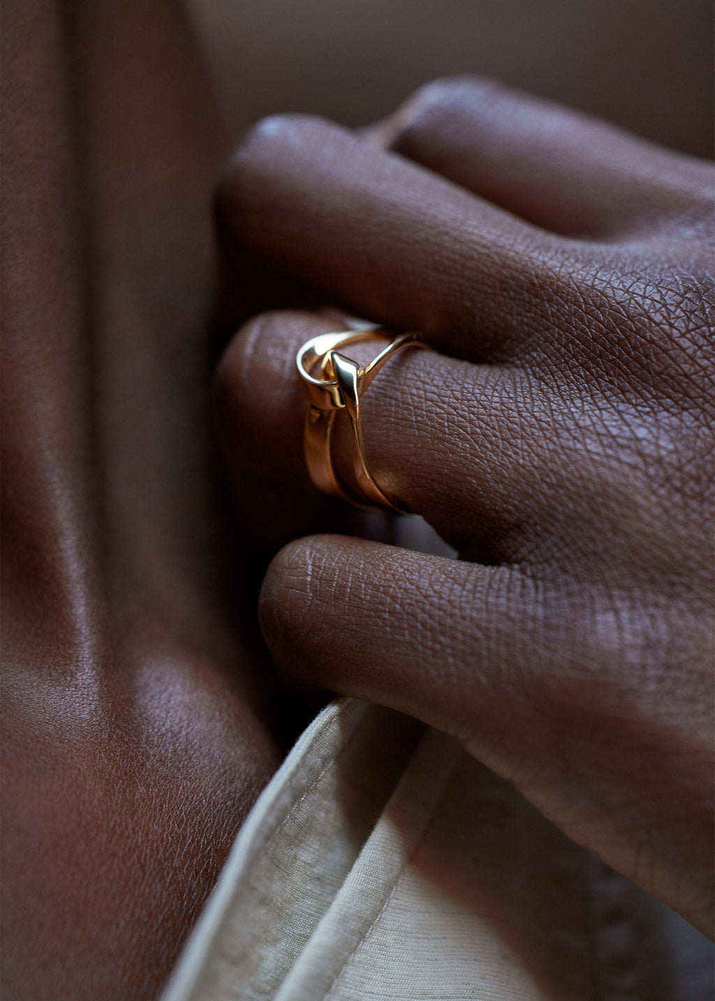 Ring - 24 carat gold-gilded