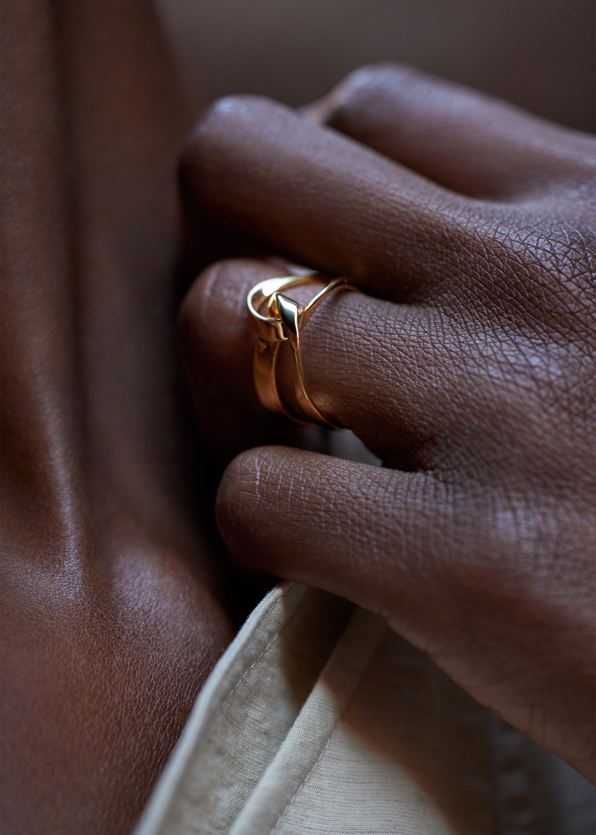 Ring - 24 carat gold-gilded