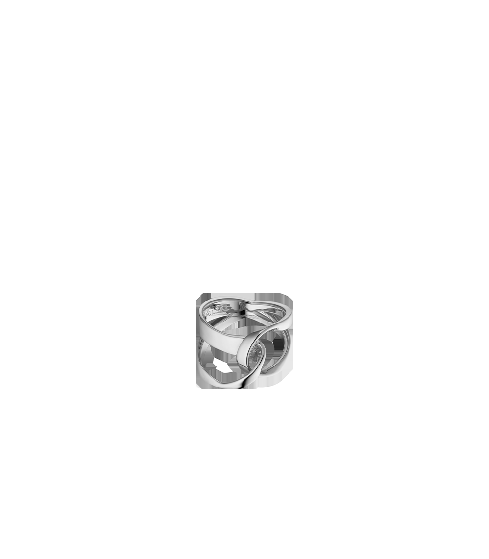 Ring - Silver in rhodium plated brass